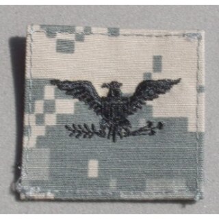Colonel  Rank Insignia, new Style Rank Slide for Gore Tex Jacket in AT Digital Camo