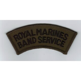 Royal Marines Band Service  Titles, Fabric embroidered, curved