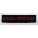 Royal Marines  Titles, Fabric embroidered, curved