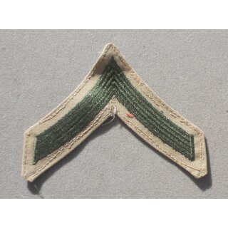 Private First Class USMC Rank Insignia subdued on olive, used