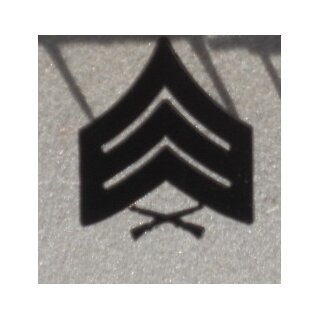 Sergeant USMC Rank Insignia Metal, subdued, new