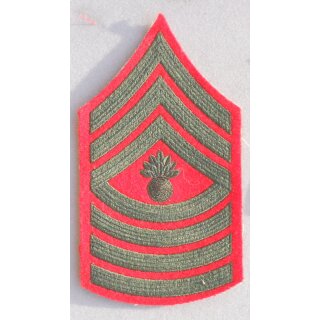 Master Gunnery Sergeant USMC Rank Insignia Metal, subdued, used