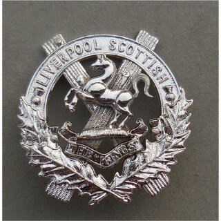 The Liverpool Scottish Cap Badge Other Ranks, Embroidered, QEC