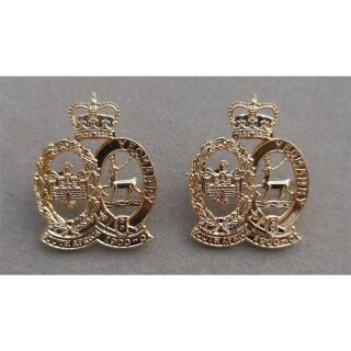201 (Herts & Beds Yeo) Parachute Battery, RA (V) Kragenabzeichen Mannschaft, Alu, QEC, Paar, neu, NSN 8455-99-517-5530