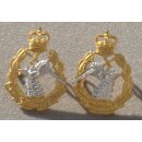 Royal Army Dental Corps Kragenabzeichen Mannschaft, Alu, QEC, single, rechter Kragen