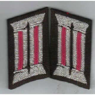Panzer Kragenspiegel Manschaft, graue Litze genäht, flacher Winkel, ca.1956-60