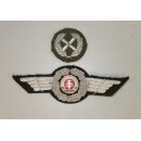 Handgstickter Mützenkranz für Offiziere, Luftstreitkräfte Typ5, 2.Modell mit aufgesetztem Staatswappen, ab 1962, ohne Propeller