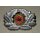 Cap Badge for Officers 3.Type, with Cocade B-R-G, State Seal drilled through July to Oct. 1990