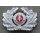 Cap Badge for Enlisted Personnel 5.Type, with Cocade B-R-G, State Seal drilled through July to Oct. 1990