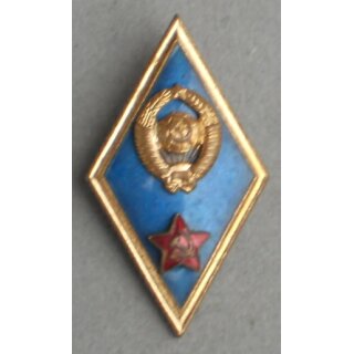 Milit&auml;rische Hochschulen, Absolventenabzeichen M61, 1961-82 getragen, fr&uuml;hes St&uuml;ck, Auflagen genietet