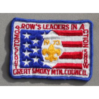 Great Smokey Mountain Council Leaders Action Show 1973  BSA Patch fully embroidered, like new
