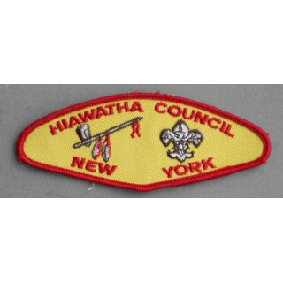 Hiawatha Council Abzeichen BSA teilweise gestickt, gebraucht