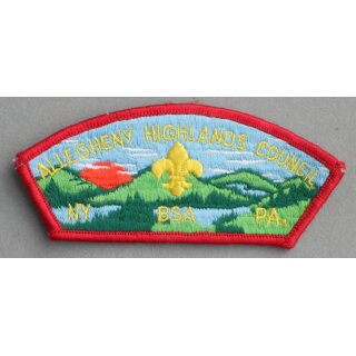 Allegheny Highlands Council BSA Patch partially embroidered, used
