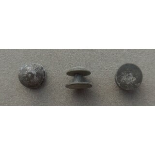 Riemen für Gasmaskendose Verschlussknopf, Aluminium, oliv, gebraucht, 1 stk.