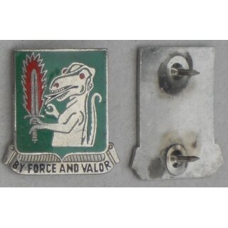 40th Armor, DUI, Crest Typ5, flach, Clutchback, 29.5mm hoch, dt. Fertigung