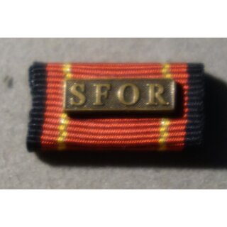 German Armed Forces Mission Medal Ribbon Ribbon Bar, Stabilisation Force (Bosnien), bronze