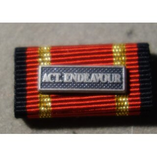 Ordensband Einsatzmedaille, Bundeswehr Bandschnalle, Operation &bdquo;Active Endeavour", silber