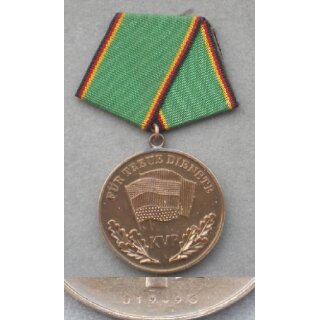 Medaille für treue Dienste in der KVP 19496, ohne Interimspange