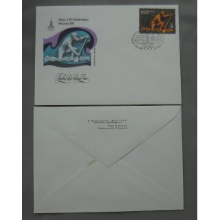 First Day Covers, Soviet Union #405, 24.III.1978, 20+10k, Moscow Olympics 1980, Canoeing