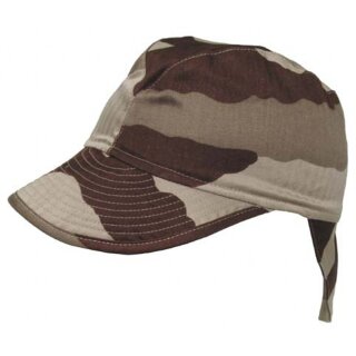 French F1 Summer Field Cap, with Nape Protector, Desert Camo 55