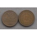 Münzen  20 Pfennig der DDR 1956