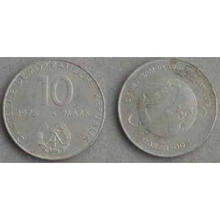 M&uuml;nzen 10 Mark der DDR 1978, gemeinsamer Weltraumflug UdSSR - DDR
