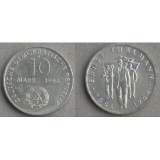 M&uuml;nzen 10 Mark der DDR 1986, 100. Geburtstag von Ernst Th&auml;lmann