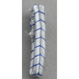 Shoulder Board Loops, Lace silver with blue Stripes