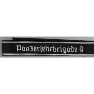 Panzerlehrbrigade 9 Cuff Title Officer, worn