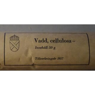 Bandage Cotton, Vadd, cellulosa 50 Grams, Civil Defense 1957