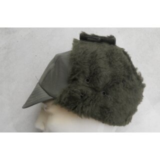 Winterm&uuml;tze F1 mit Pelzbesatz, oliv 63