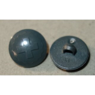 Swiss Uniform Button Plastic, grey, Plastic Eyelet, 20mm