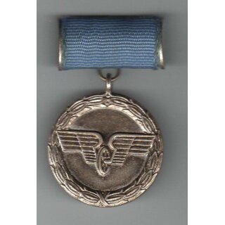Medal for faithful Service in the German Railroad, silver 158a, on Medal Bar of Type c