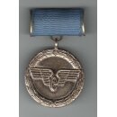 Medal for faithful Service in the German Railroad, silver 158f, 1973-1990, early Style in Cardboard Case