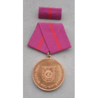 Medaille f&uuml;r treue Pflichterf&uuml;llung in der ZV, bronze 279b, 1987-88