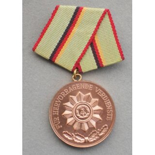 Verdienstmedaille der Organde des MdI, bronze 213b, 1980-1985, nur Medaille