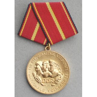 Verdienstmedaille der NVA, gold 145h, 1984-86, nur Medaille