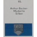 Arthur Becker Medal of the FDJ in silber long, about 16cm for one fife-sided Plate