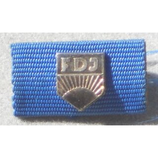 Arthur Becker Medaille der FDJ in silber Fertige Interimspange, kleine Auflage, versilbert