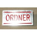 Ordner Erkennungsabzeichen Aluminium, ca. 50x25mm, rot,...