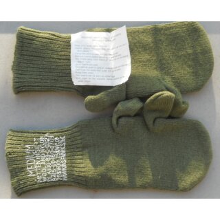 Mitten Insert, knitted, olive Medium, NSN 8415-00-160-0769