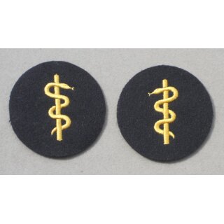 Career Badge (Laufbahnabzeichen) for Medical Service D 6cm, Machine Embroidery, pair