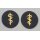 Career Badge (Laufbahnabzeichen) for Medical Service D 6cm, Machine Embroidery, pair