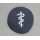 Career Badge (Laufbahnabzeichen) for Medical Service D 5cm, blue-grey, Air Force, Enlisted