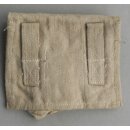 Handgranatentasche, 3-teilig Typ3, sehr gut, WK2, Stempel ausgewaschen, wei&szlig;er Verschluss