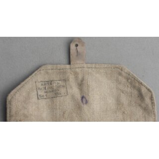 Handgranatentasche, 3-teilig Typ4, sehr gut, WK2, Stempel von 1941, Leder Verschluss