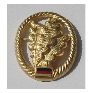 Jägertruppe Barettabzeichen  Metall, neu, mit Bundesfarben