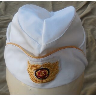 Field Cap (Sidecap),  NVA Navy, white, female, with Piping, Type4