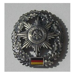 Feldj&auml;gertruppe Barettabzeichen  Handgestickt, neu, mit Bundesfarben
