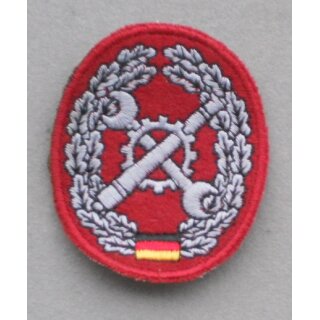 Instandsetzungstruppe Barettabzeichen Maschinengestickt, neu, mit Bundesfarben